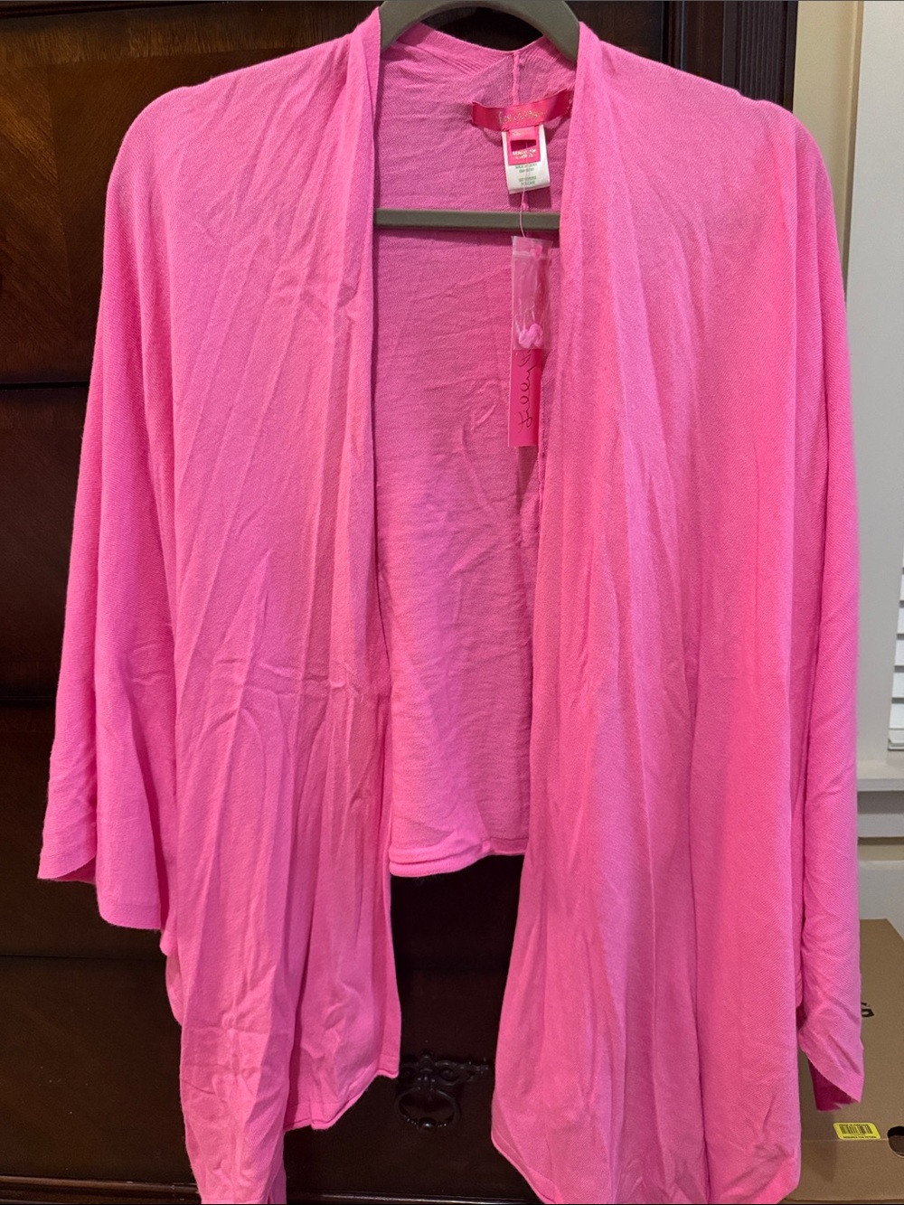 Lilly Pulitzer Bright Pink Open-Front Women's Cardigan
